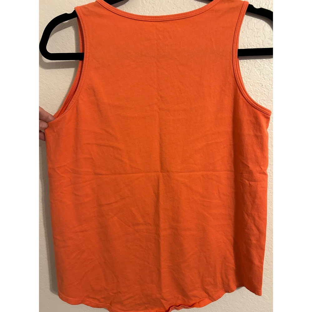 Life Is Good Womens Crusher Tank Top Orange Paw Print Heart Love Graphic Medium - Picture 5 of 7